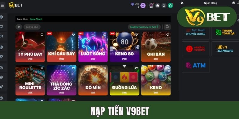 Nạp Tiền V9BET | Hướng Dẫn Gửi Vốn Bằng 4 Hình Thức Phổ Biến