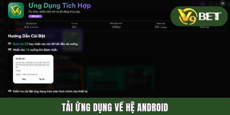 Tải App V9BET | Chỉ Dẫn Download 3 Phiên Bản Chính Cần Biết 3 Tải ứng dụng về hệ Android